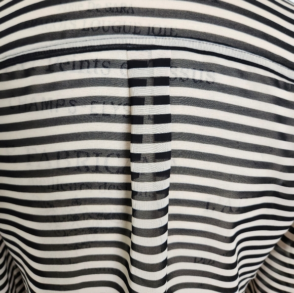 Vintage Sheer Striped Blouse - Picture 10 of 12
